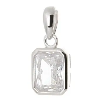 Přívěsek Stříbrný přívěšek s čirým zirkonem STRZ1090F