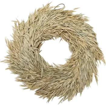 Věnec Přírodní slaměný dekorativní věnec s klasy Fleur - Ø 30 cm