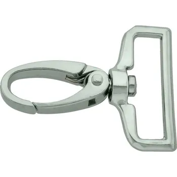 Pro Háčkování Karabina 30 mm, nikl Počet: 1 ks