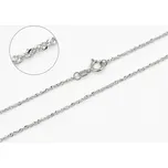 Dámský řetízek z bílého zlata singapore 50 cm ZLR1497F + DÁREK ZDARMA