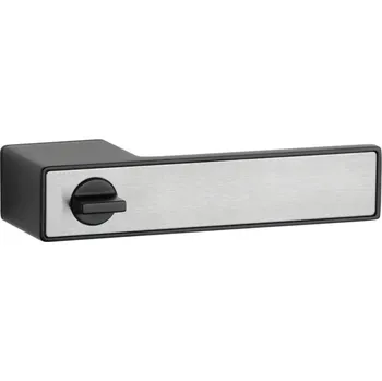 Dveřní kování MP KOVÁNÍ ASG - HEDERA - RT s uzamykaním Provedení: KLIKA/KLIKA WC PRAVÁ, Povrch: BS - Černá matná + výplň nerez matná, Typ otvoru: BEZ SPODNÍ ROZETY