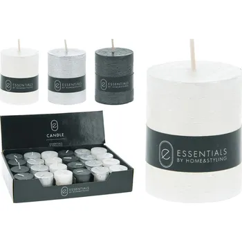 Svíčka Svíčka válcová 40 x 50 mm (bílá, stříbrná, černá) 491866