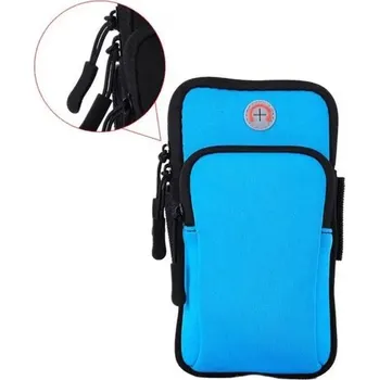 Pouzdro na mobil na běhání | držák na mobil na ruku, pro mobily do 6 palců - Modrá