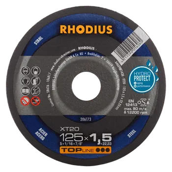 Brusný kotouč RHODIUS Extra tenký řezný kotouč XT20 125 x 1,5 x 22,23 TOPline