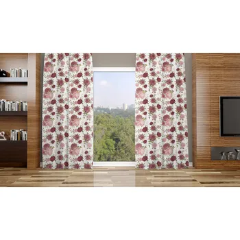 Závěs Orbytex Zatemňovací závěs hotový - růže starorůžové Rozměry: Š/V 145x220 (1ks), Vršek závěsu: KROUŽKY