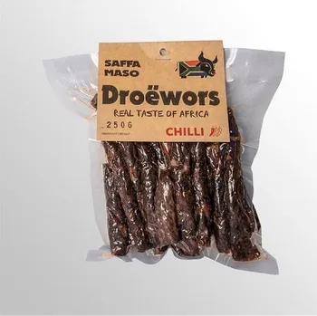 Sušené maso SAFFA MASO Sušené hovězí klobásky Chilli Droëwors 250 g