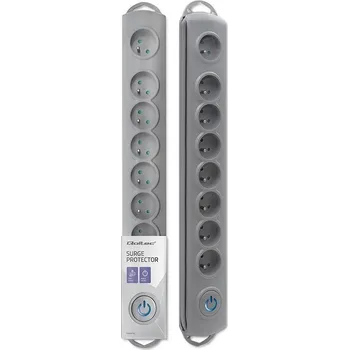Přepěťová ochrana QOLTEC Nap.prodl.přívod: ochranný Zásuvky: 8 230VAC 16A Barva: šedá 3m