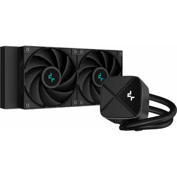PC ventilátor DEEPCOOL vodní chladič LS520S Zero Dark / 2x120 mm fan / Intel i AMD / komplet černý