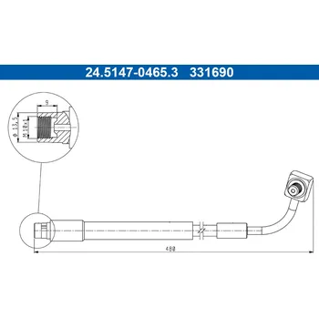 Brzdová hadice Brzdová hadice ATE 24.5147-0465.3
