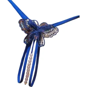 Dámské erotické kalhotky Amparo Miranda® Erotické kalhotky Butterfly Pearl, Barva Modrá