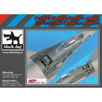 Plastikový model Blackdog 1/48 F-16C electronics 2 + cannon (TAM)