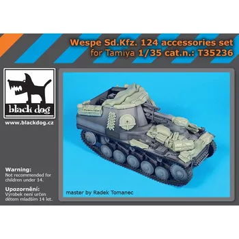 Plastikový model Blackdog 1/35 Wespe Sd.Kfz 124 accessories set (TAM)