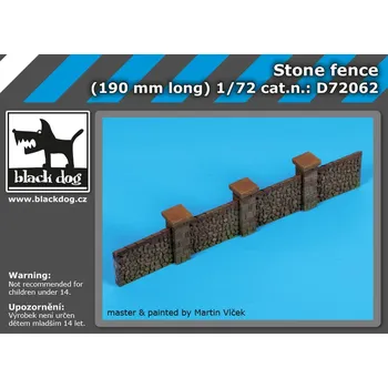Plastikový model Blackdog 1/72 Stone fence (190 mm long)