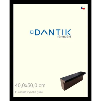 Rám na obraz DANTIK rámeček 40x50 | FC černá vysoká (Plexi Čiré) (Vyrobeno s láskou u nás v DANTIKU)