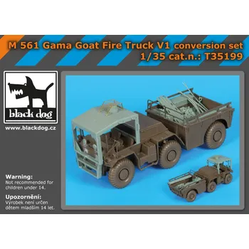 Plastikový model Blackdog 1/35 M561 Gama Goat fire truck V1 Conv.set (TAM)