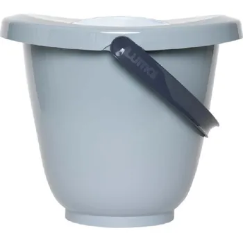 koupací vanička LUMA kyblík na pleny s víkem Iron Blue