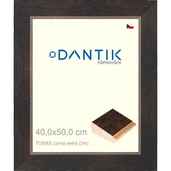 Rám na obraz DANTIK rámeček 40x50 | TOMAS černá velká (Sklo Čiré) (Vyrobeno s láskou u nás v DANTIKU)