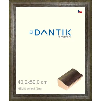 Rám na obraz DANTIK rámeček 40x50 | NEVISzelená (Sklo Čiré) (Vyrobeno s láskou u nás v DANTIKU)