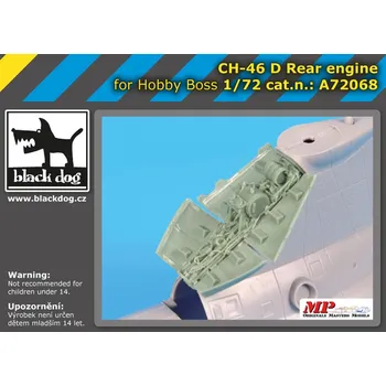 Plastikový model Blackdog 1/72 CH-46D rear engine (HOBBYB)