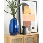 Dekorativní váza modrá terakotová vysoká 45 cm moderní obývací pokoj ložnice Beliani