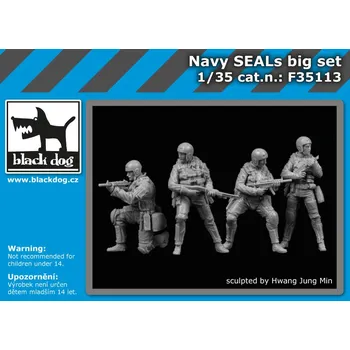 Plastikový model Blackdog 1/35 Navy Seals BIG Set (4 fig.)