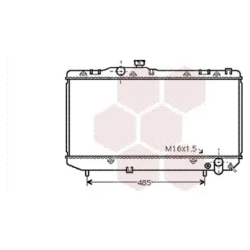 Chladič motoru Chladič, chlazení motoru VAN WEZEL 53002142