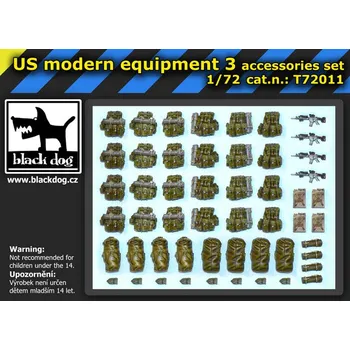 Plastikový model Blackdog 1/72 US modern equipment accessory set 3
