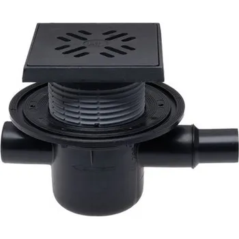 Odvodňovací žlab Hutterer & lechner HL300G Podlahová vpust DN50 s ležatým odtokem, s izolační přírubou, ZU standard vodní, s přítokovou trub.