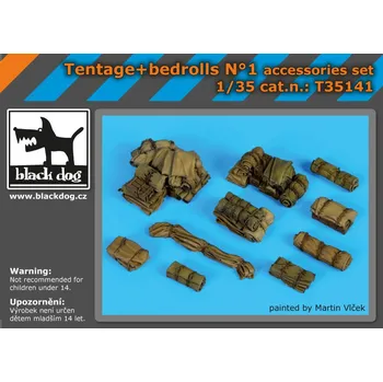 Plastikový model Blackdog 1/35 Tentage + bedrolls accessories set No.1