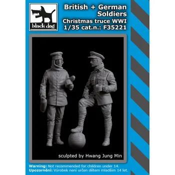 Plastikový model Blackdog 1/35 British&German soldiers Christmas truce WWI