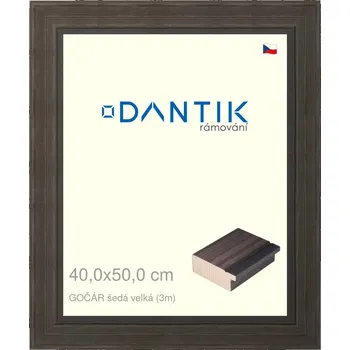 Rám na obraz DANTIK rámeček 40x50 | Gočár šedá velká (Sklo Čiré) (Vyrobeno s láskou u nás v DANTIKU)