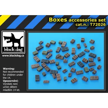 Plastikový model Blackdog 1/72 Boxes accessories set