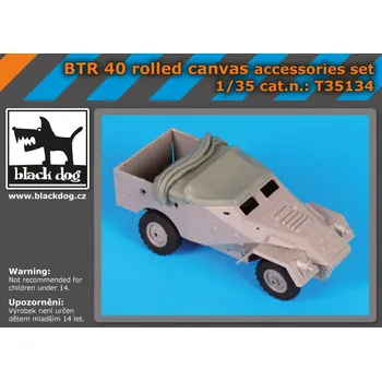 Plastikový model Blackdog 1/35 BTR 40 rolled canvas accessories set (TRUMP)