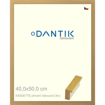Rám na obraz DANTIK rámeček 40x50 | KASSETTE přírodní lakovaná (Sklo Čiré) (Vyrobeno s láskou u nás v DANTIKU)