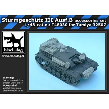 Plastikový model Blackdog 1/48 Sturmgeschutz III Ausf.B accessories set