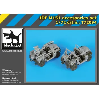 Plastikový model Blackdog 1/72 IDF M-151 accessories set (S-MODEL)