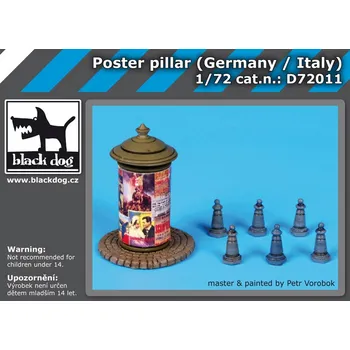 Plastikový model Blackdog 1/72 Poster pillar (Germany/Italy)