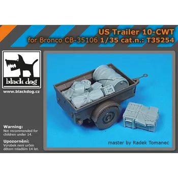 Plastikový model Blackdog 1/35 US trailer 10-CWT (BRONCO)