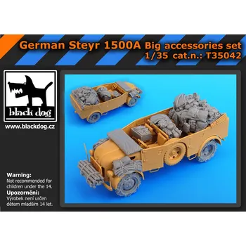 Plastikový model Blackdog 1/35 German Steyr 1500A Big accessories set (TAM)