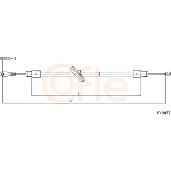 Brzdový systém Tažné lanko, parkovací brzda COFLE CFE10.9457
