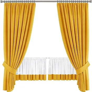 Sprchový závěs 4sleep Sada hotových závěsů a záclon Bella - žlutá