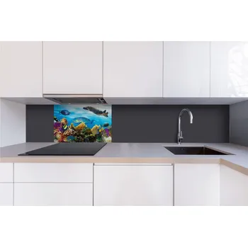 Obklad DIMEX | Dibond za kuchyňskou linku DBW-06040-092 | 60 x 40 cm | Ryby v oceánu + Dibond deska za kuchyňskou linku DIMEX v rozměru 60 x 40 cm, motiv Ryby v oceánu