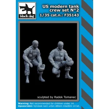 Plastikový model Blackdog 1/35 US modern tank crew set No.2 (2 fig.)