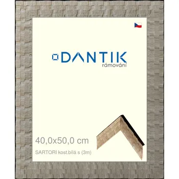 Rám na obraz DANTIK rámeček 40x50 | SARTORI kost.bílá s (Plexi Čiré) (Vyrobeno s láskou u nás v DANTIKU)