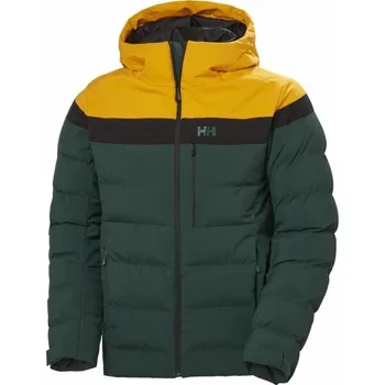 Pánská lyžařská bunda Helly Hansen BOSSANOVA PUFFY ET 2XL Tmavě zelená, Žlutá, Černá