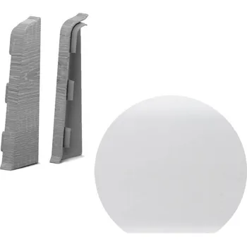 soklová lišta NOVÁK Koncovka L+P k soklové liště PVC bílá 75x24,5, 1 pár SG7K00