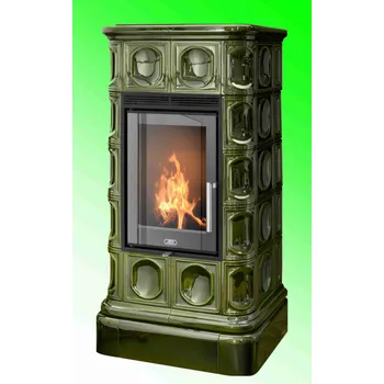 Krbová kamna Kamna ABX Kaledonie exclusive zelené kachle