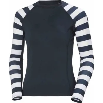 Dámské termoprádlo Dámský funkční svršek Helly Hansen WATERWEAR RASHGUARD W XS Tmavě modrá, Bílá