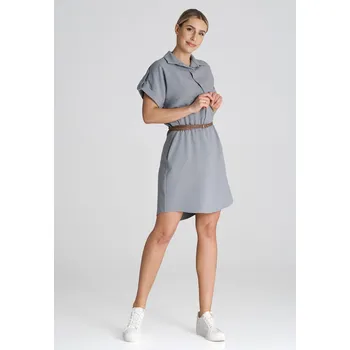 Dámské šaty Figl Dámské mini šaty Magassouba šedá L