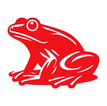 Samolepící dekorace SAMOLEPKA Žába 012 levá (10 - červená) NA AUTO, NÁLEPKA, FÓLIE, POLEP, TUNING, VLASTNÍ TEXT, TISK, AUTOSAMOLEPKY.cz, POLEPY, OBRÁZEK, LOGO, SAMOLEPKY